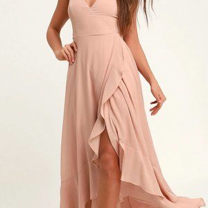 Lulu's Nude Maxi Dress